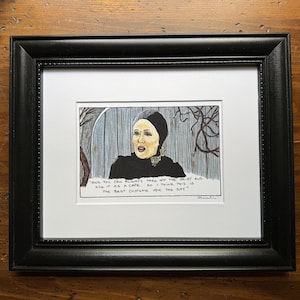 Grey Gardens &quot;I think this is the best costume for the day&quot; art print; Little Edie, Drew Barrymore