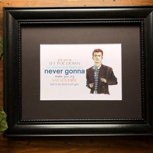 Impresión artística de Rick Astley Never Gonna Give You Up; Rick Roll