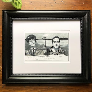 Some Like It Hot &quot;Nobody&#39;s Perfect&quot; art print; Billy Wilder, Jack Lemmon, Daphne, Osgood