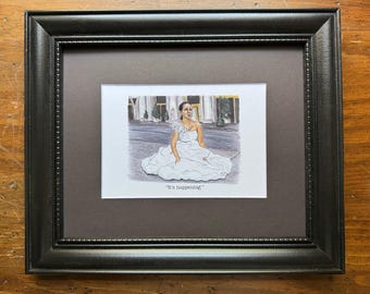 Bridesmaids "It's happening." Lillian, Maya Rudolph movie art print.