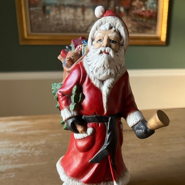 Vintage Christmas Hand Painted Ceramic Santa St Nicholas Old Provincial Mold