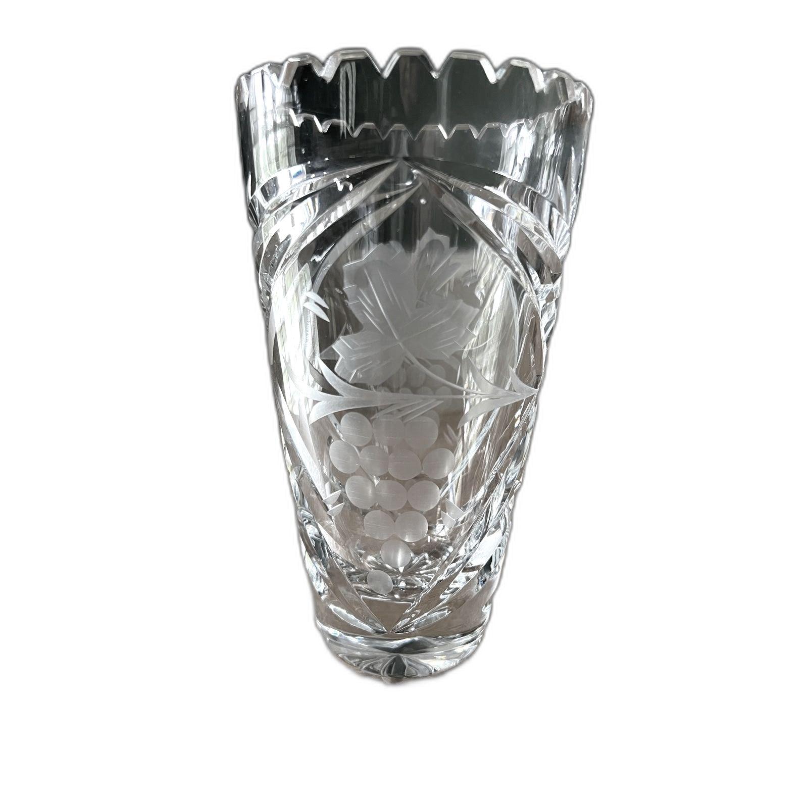Lausitzer Germany Crystal Vase - Etsy