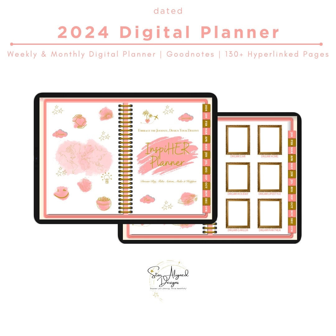 2024 Digital Planner 2024 Goodnotes Planner Dated iPad Etsy Australia