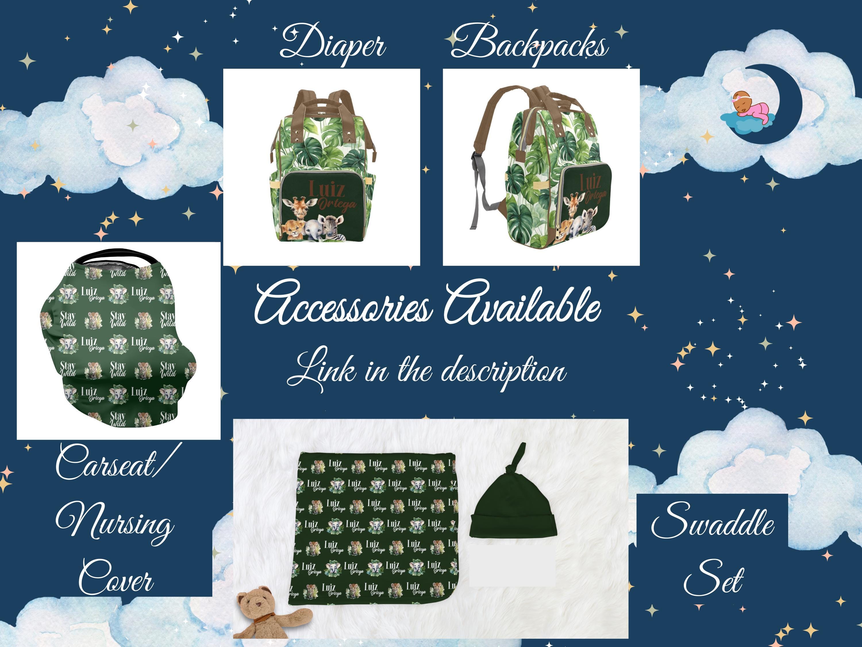 Personalized Safari Baby Blanket | Jungle Animals Nursery Decor - Etsy