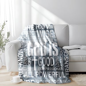 God Is ... Christian Blanket | Baby Blanket | Bible Scripture Blanket | Christian Blanket | Baby Shower Gift