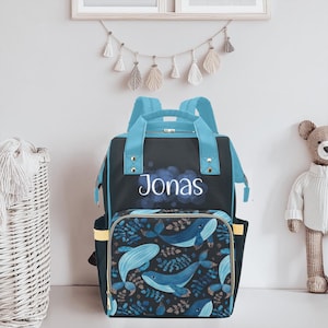 Personalized Diaper Bag | Ocean Backpack Diaper Bag | Customized Diaper Bag |  Baby Shower Gifts | Baby Boy