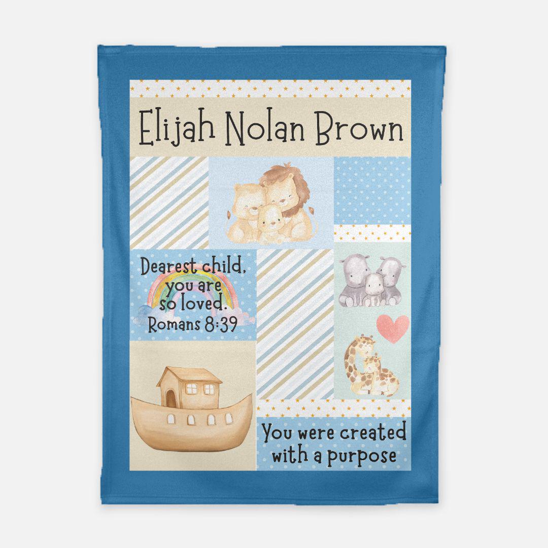 Noah's Ark Personalized Baby Blanket