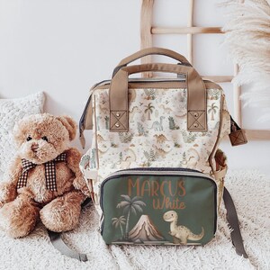 Personalized Diaper Bag Backpack | Dinosaur Diaper Bag | Dinosaur Backpack | Customized Diaper Bag |  Baby Shower Gift | Baby Diaper Bag