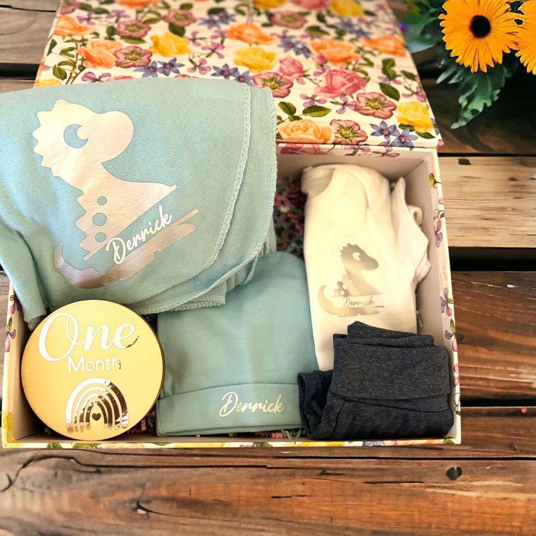 Baby Boy Gift Box Personalized Gift Box for a Baby Boy Custom Gift Box