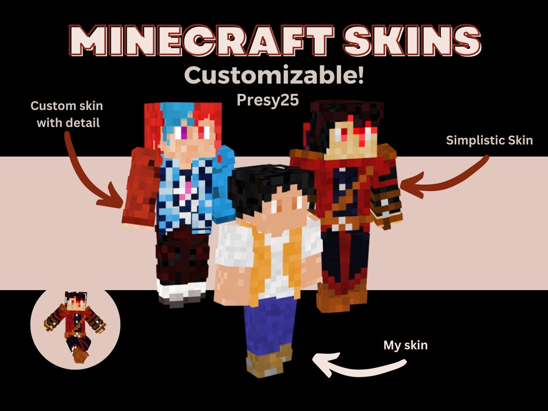 Custom Minecraft Skin Minecraft Skin Java High Quality - Etsy