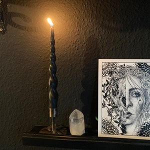 Kunstdruck „Die Kraft“, Tarotkarten Motiv, Din A5, illustration, Stärke, Tarot, skull, dark art, witchy, dark academia