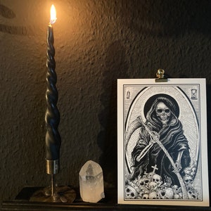 Kunstdruck „Der Tod“, Tarotkarten Motiv, Din A5, illustration, Tarot, schädel, skelett, sense, dark art, witchy, dark academia
