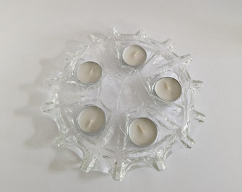 Muurla Finland Glass Tealight Candle Holder // Scandinavian Design // Midcentury Modern Style // Hygge