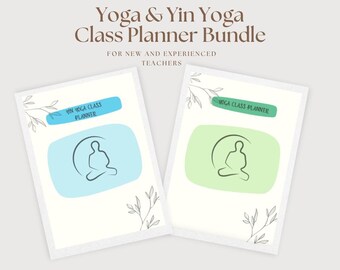 Yoga and Yin Yoga Class Planner Bundle