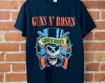 Camiseta Guns N Roses Guns N' Roses: Faded Skull - Camiseta Gris - España Camiseta Divertidas Hombre