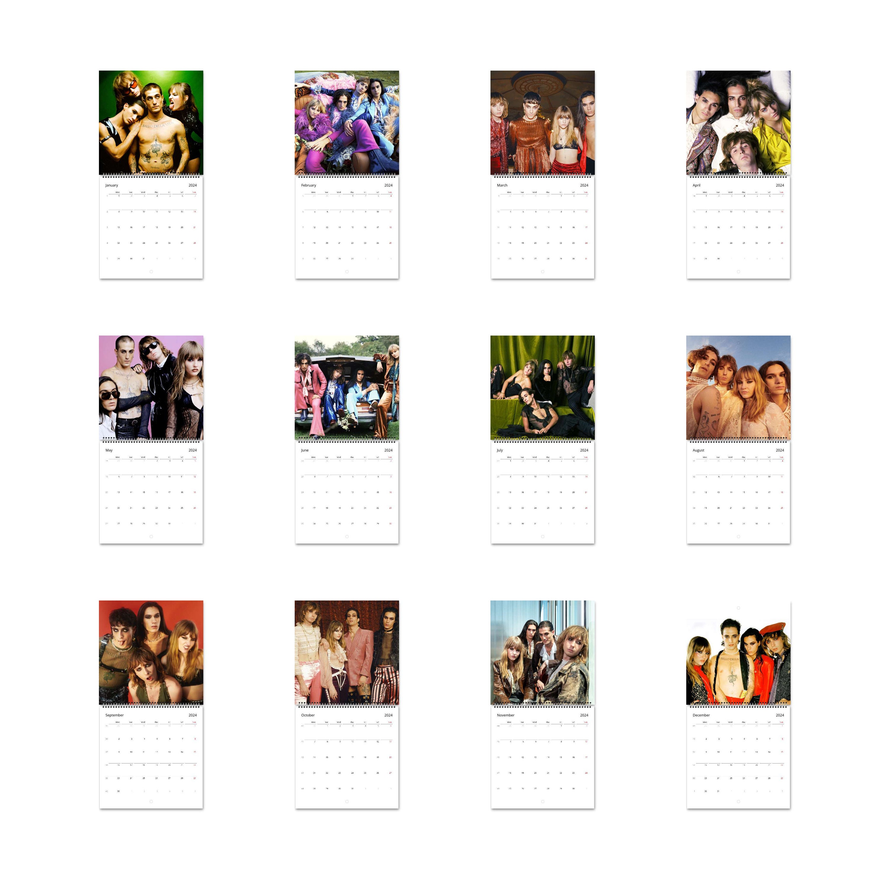 Maneskin Calendar Vol.1 2025 Calendar, Wall Calendar 2025, Maneskin Mug