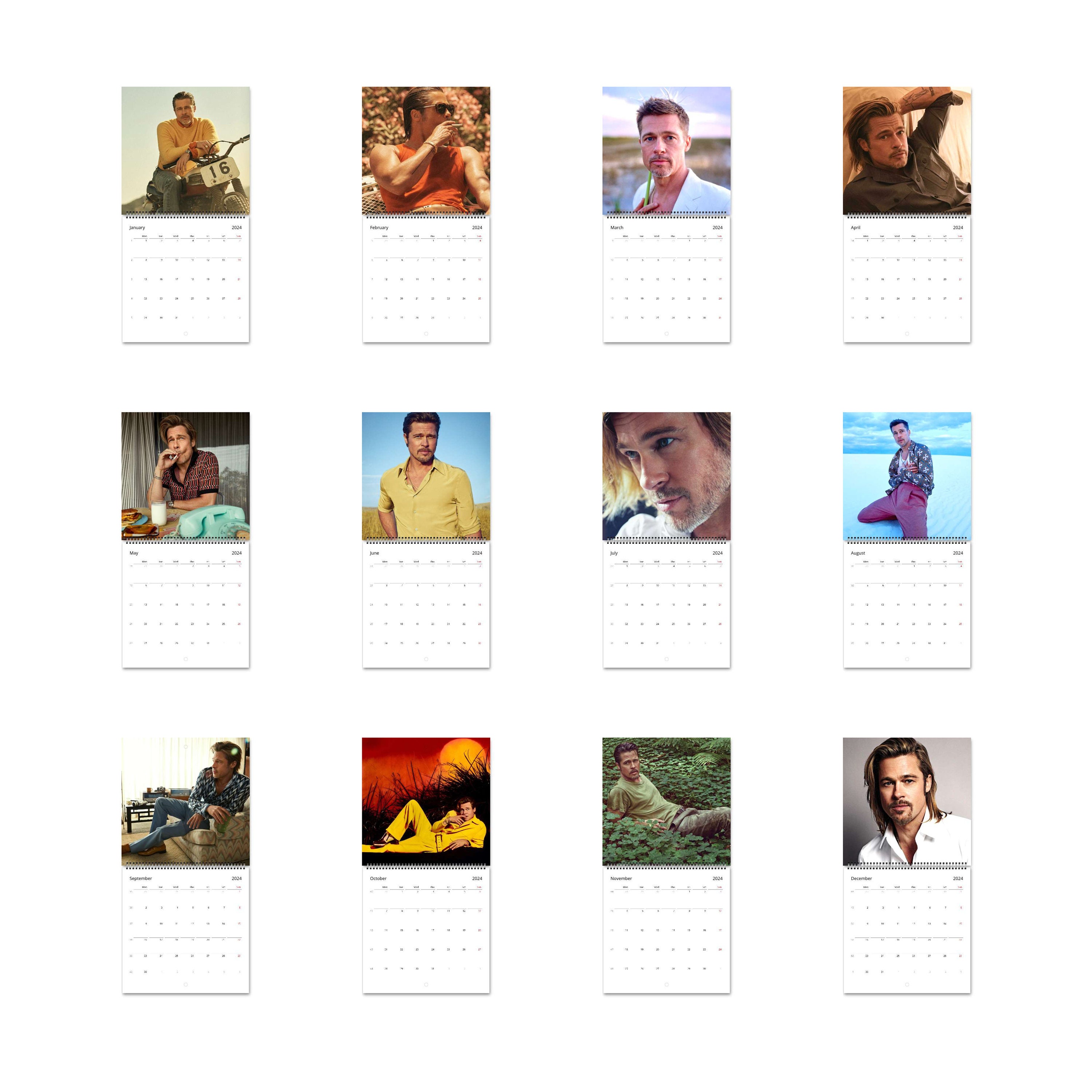 Brad Pitt Calendar Vol.1 2024 Calendar, Wall Calendar 2024 sold by