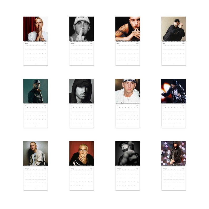 Eminem Calendar Vol.1 2024 Calendar Wall Calendar 2024 Etsy