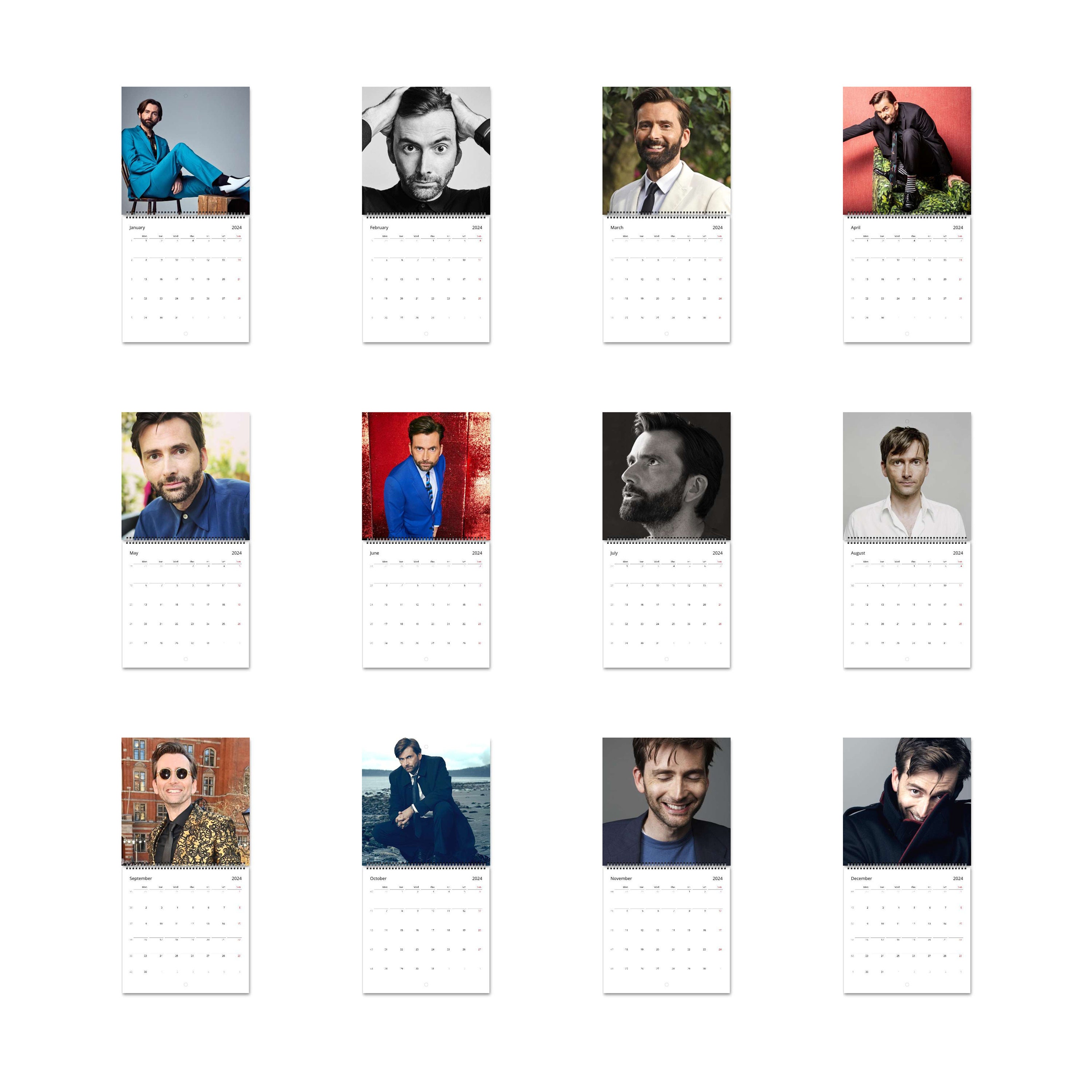 David Tennant Calendar Vol.1 2024 Calendar, Wall Calendar 2024 sold