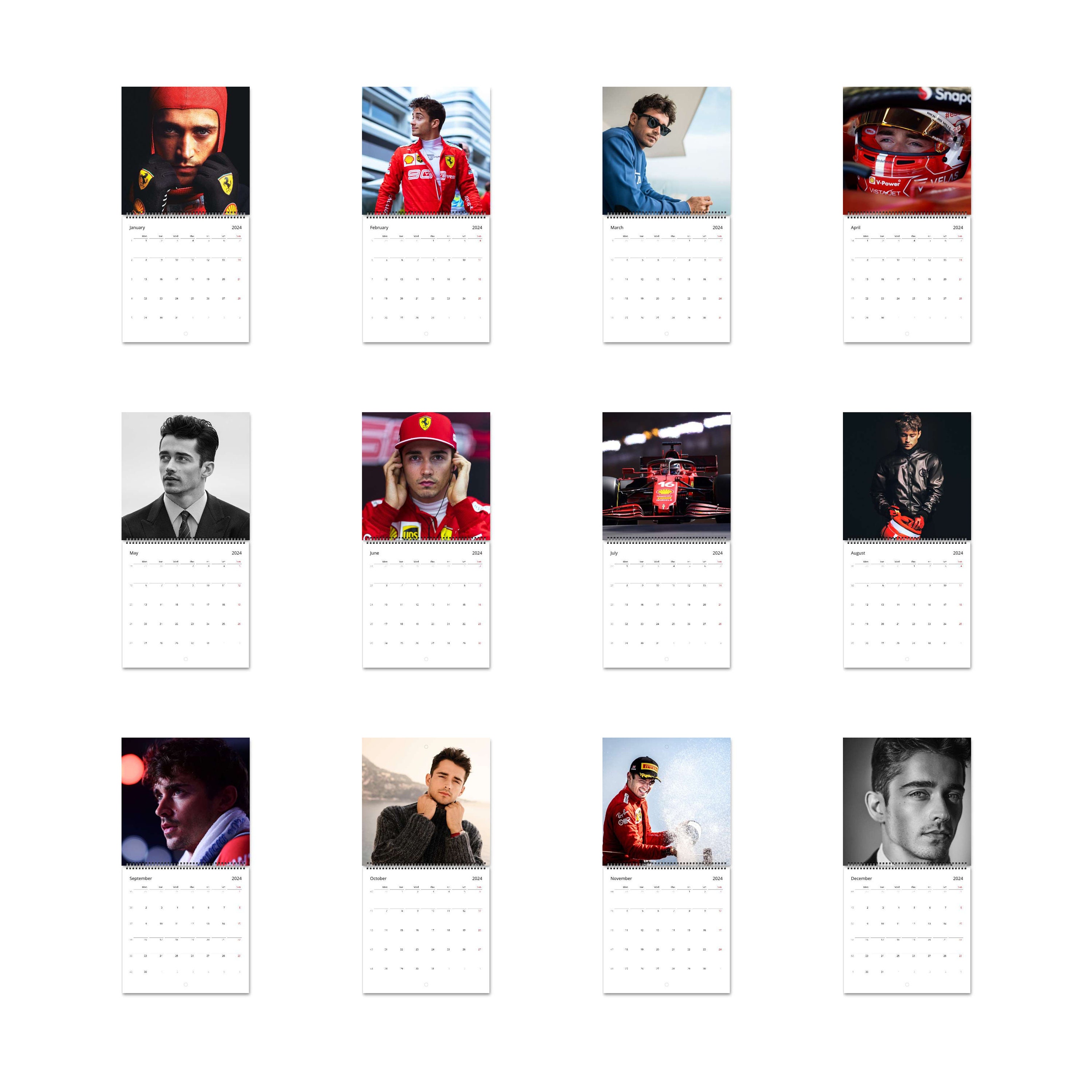 Charles Leclerc Calendar Vol.1 2024 Calendar, Wall Calendar 2024