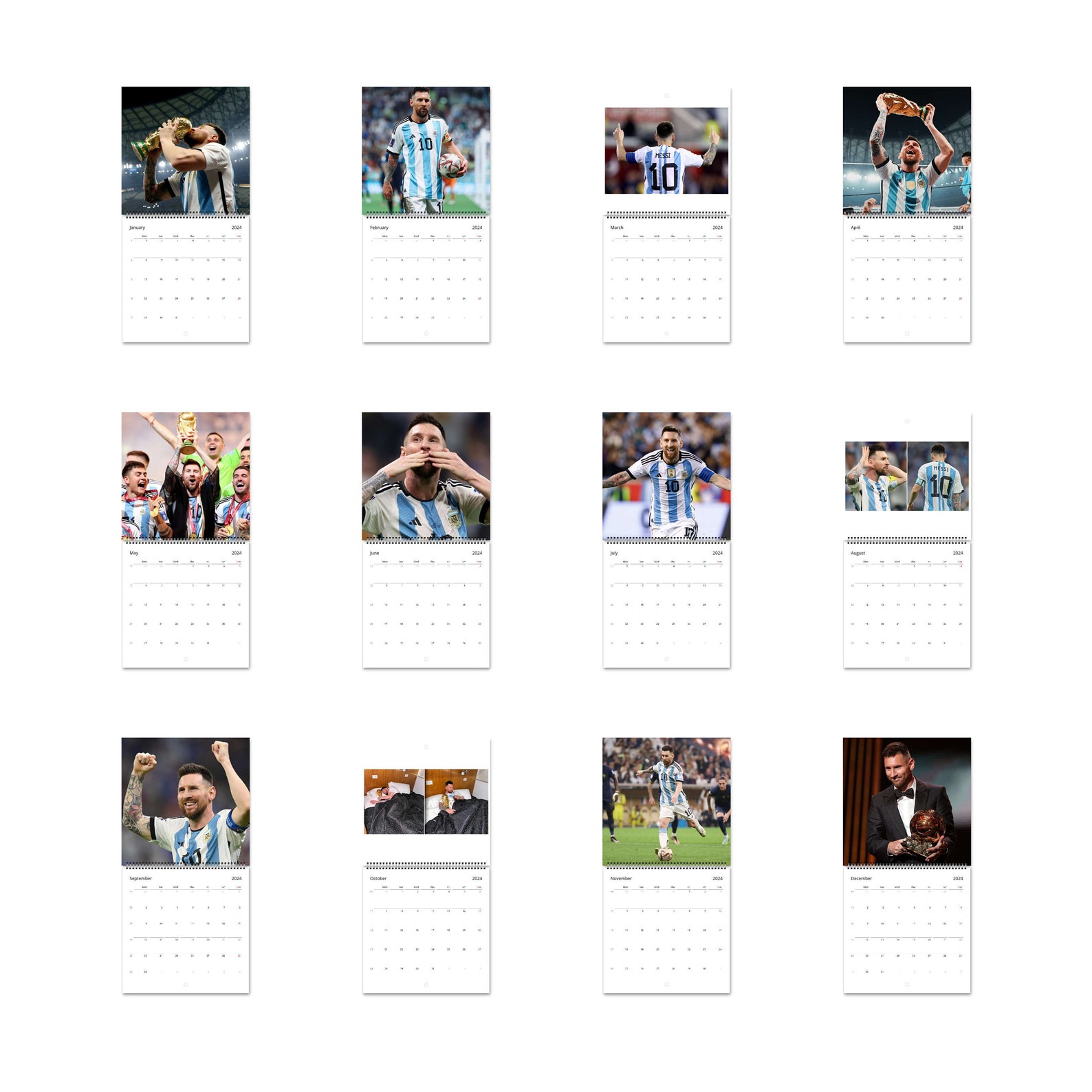 Lionel Messi Calendar Vol.1 2024 Calendar, Wall Calendar 2024, Planner