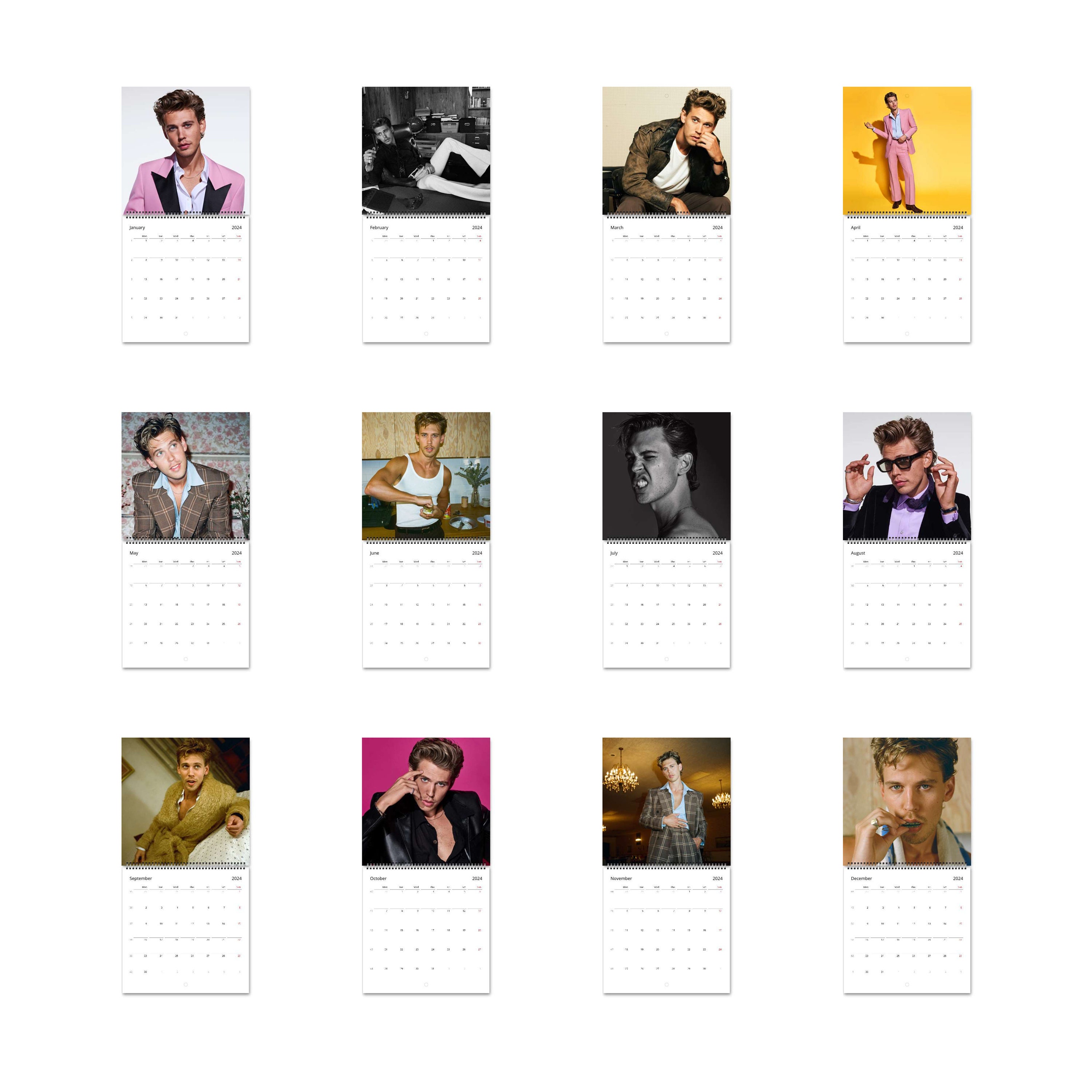 Austin Butler Calendar Vol.1 2024 Calendar, Wall Calendar 2024 sold by Bored Marisa SKU