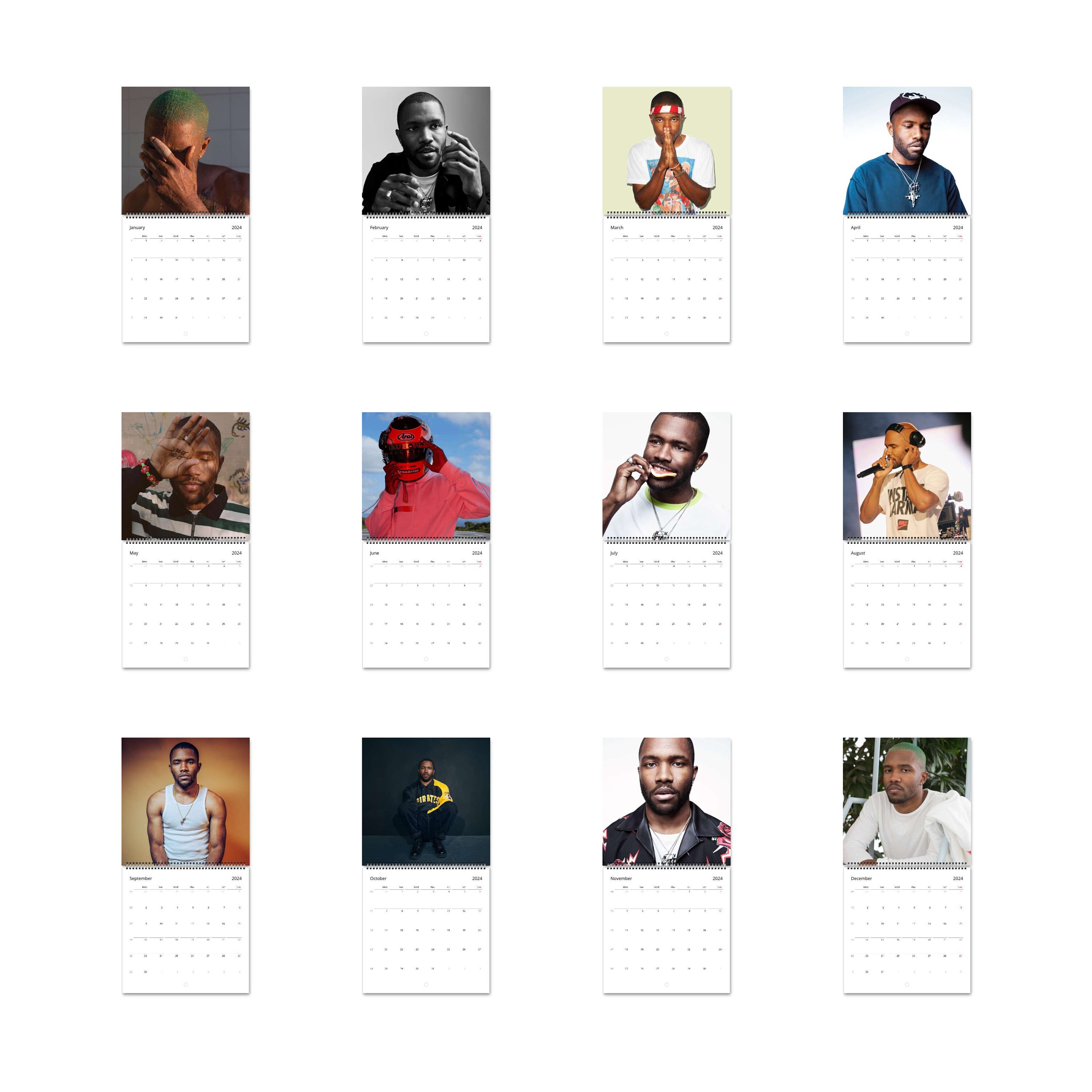 Frank Ocean Calendar Calendario 2024, Calendario da parete 2024 venduto