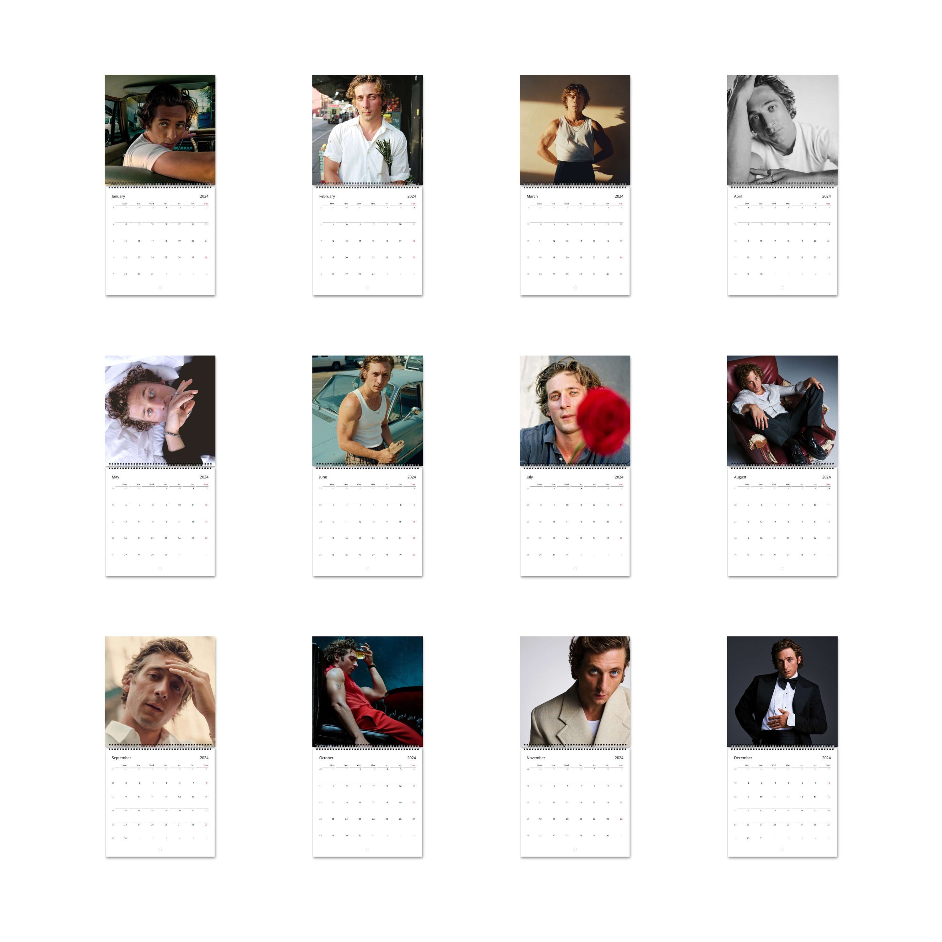 Jeremy Allen Calendar Vol.1 2024 Calendar, Wall Calendar 2024, Jeremy