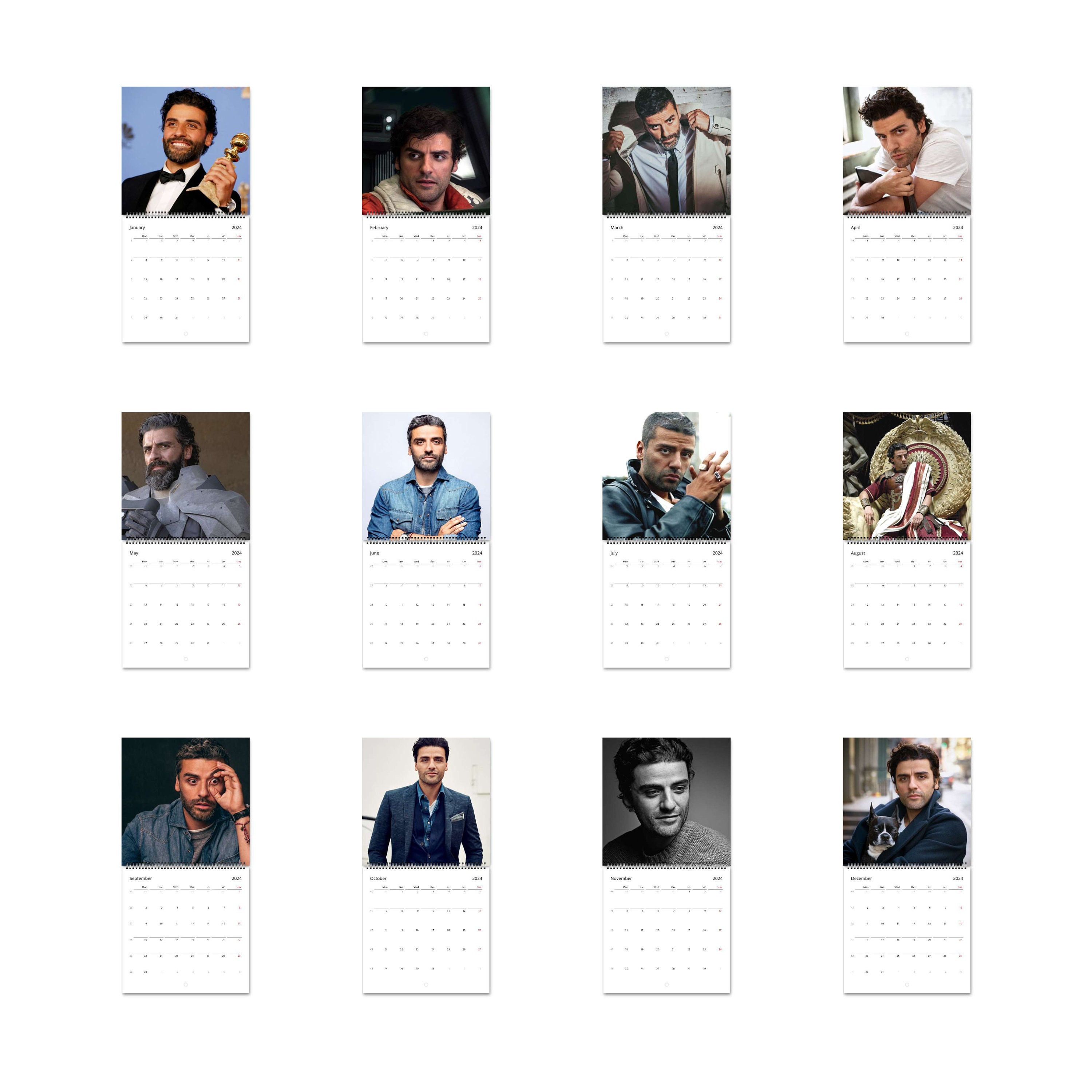Oscar Isaac Calendar Vol.2 2024 Calendar, Wall Calendar 2024 sold by