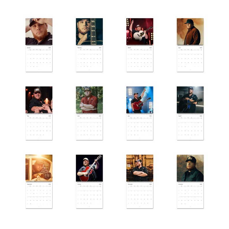 Luke Combs Vol.1 2024 Calendar Wall Calendar 2024 Planner Etsy