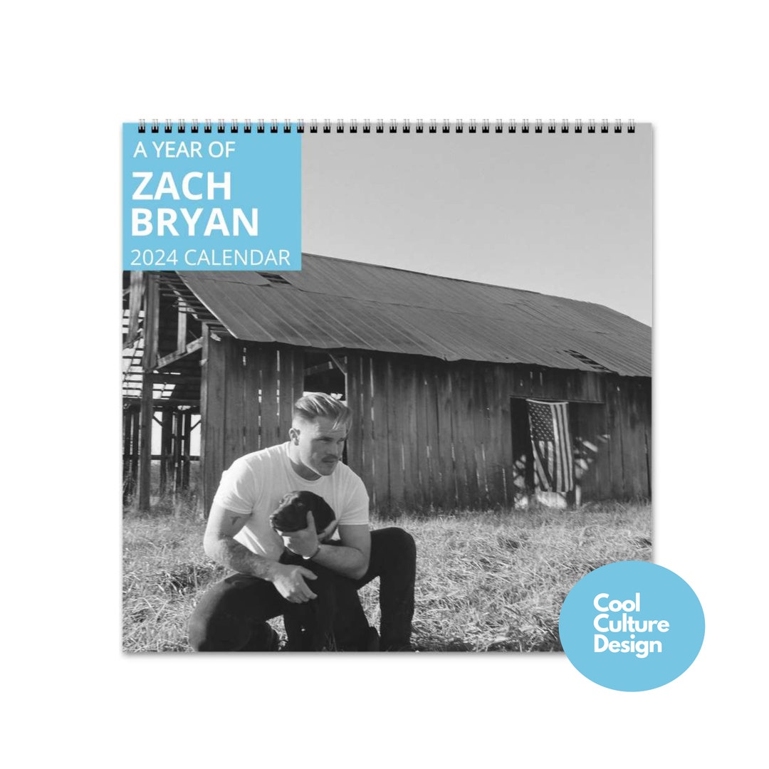 Zach Bryan Calendar Vol.1 2024 Calendar, Wall Calendar 2024, Zach Bryan