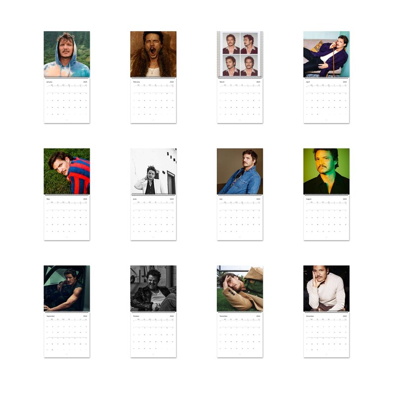 pedro-pascal-calendar-vol-1-2024-calendar-wall-calendar-etsy-uk