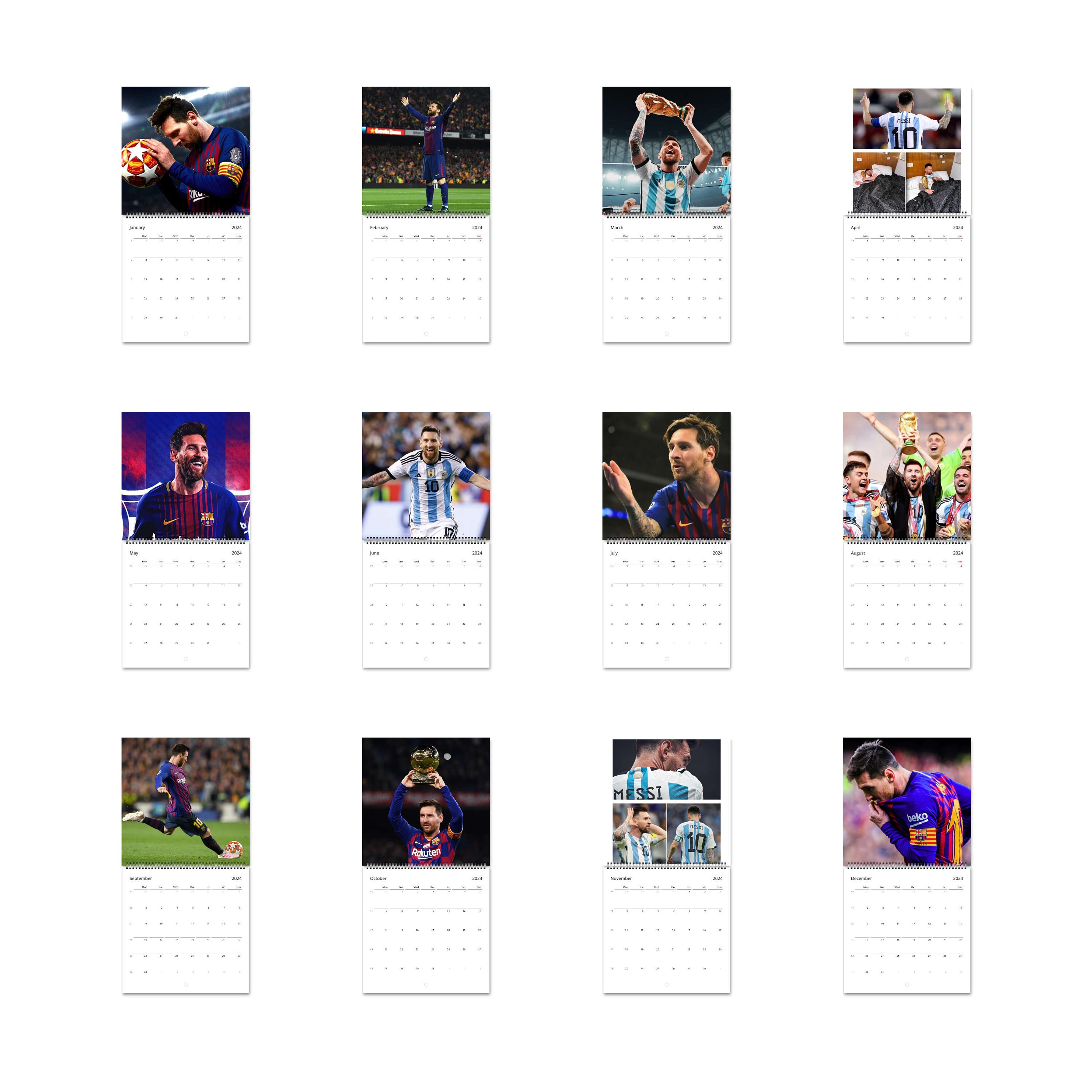 Lionel Messi Calendar Vol.2 2024 Calendar Wall Calendar Etsy Canada