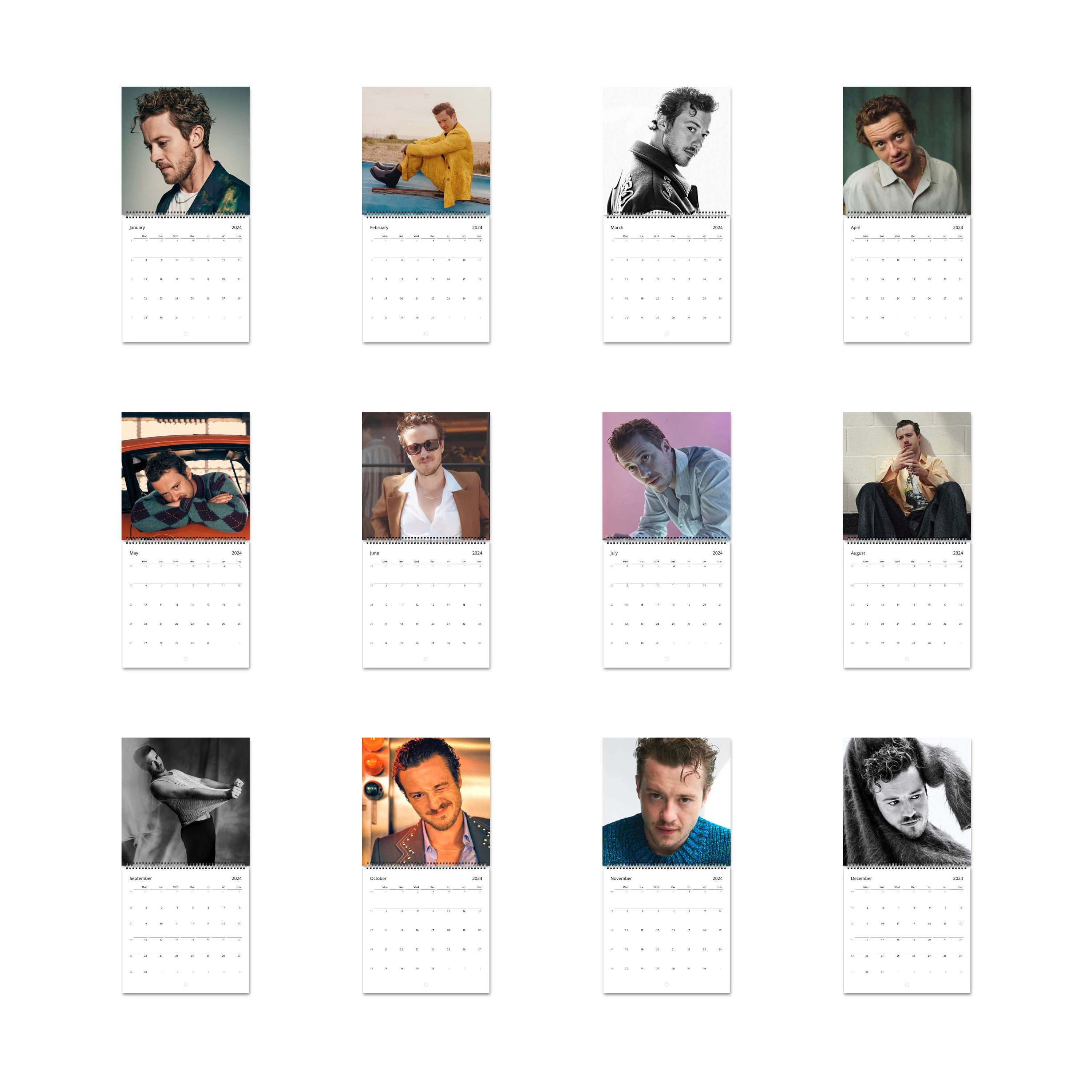 Joseph Quinn Calendar Vol.1 2024 Calendar, Wall Calendar 2024, Joseph