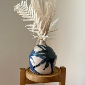 Vintage splatter keramische vaas