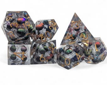 Set di dadi XL Moving Eye Liquid Core: DnD Roleplay D20