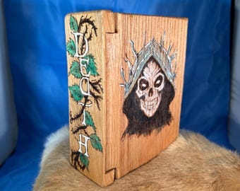 Wood Box Death Smiles - a hand painted box