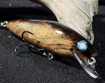 Handmade Cedar Fishing Lure. From Scratch Custom Made Lure