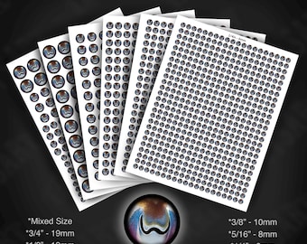 Ojos de señuelo de pesca imprimibles: ojos de sepia, materiales para hacer señuelos, ojos para manualidades (descarga digital)