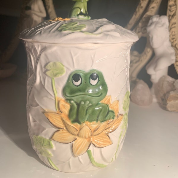 Frog Cookie Jar Etsy
