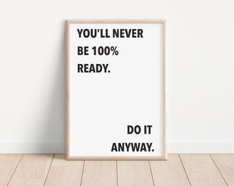 Inspirational Quote Poster, Wall Art, Gift for him, Modern Wall Art, Motivational Quote, Office Decor, Business Gift, Entrepreneur Decor