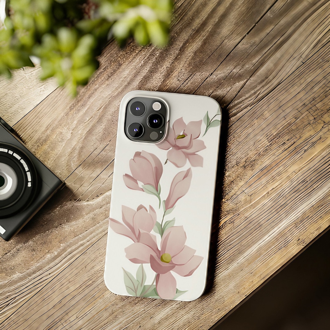 Pink Flower Phone Case for iPhone 15 14 13 12 11 X XR Etsy