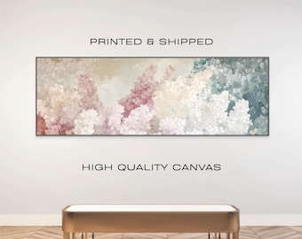 Panoramic Floral Canvas Print | Large Abstract Wall Art