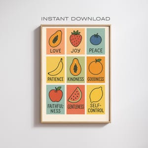 Frucht des Geistes Schrift Kunstdruck | Christliche Wohnkultur (Instant Download)