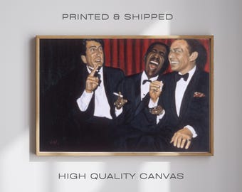 Rat Pack Canvas Print: Vintage Vegas Art, Famous Entertainers