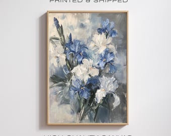 Iris Art Canvas Print: Impressionist Floral Wall Decor