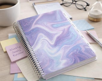 Horizontal Focus Planner – 7"x9" Handcrafted Planner with Weekly Layout, Habit & Budget Pages