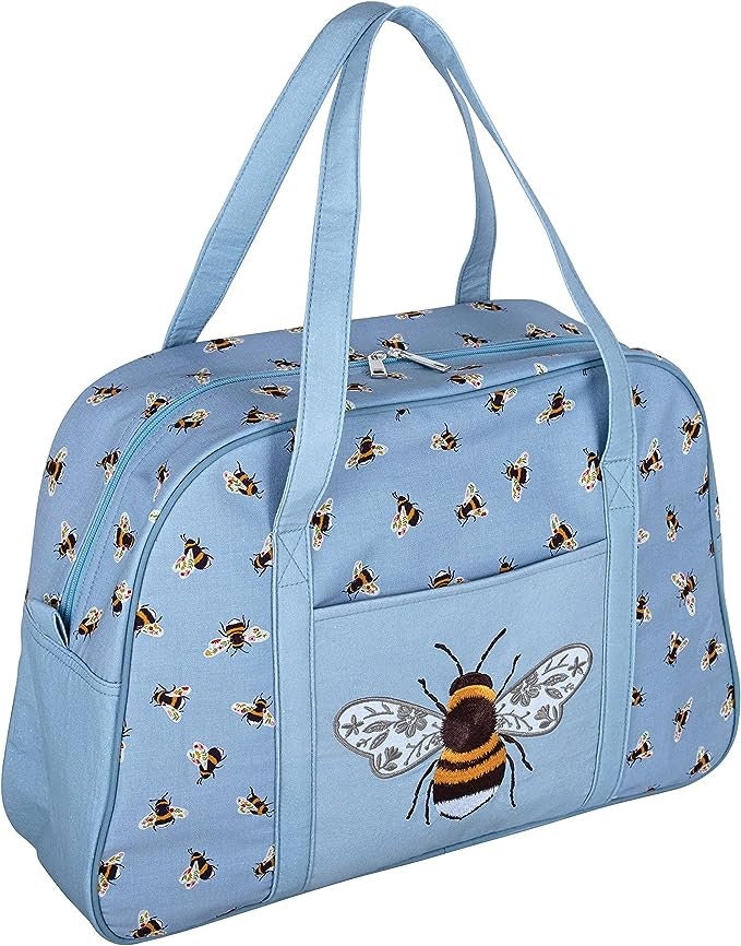 HobbyGift Sewing Machine Bag - PVC - Blue Bee - Zippered - Storage - Carry  - Handles - HG4660\605