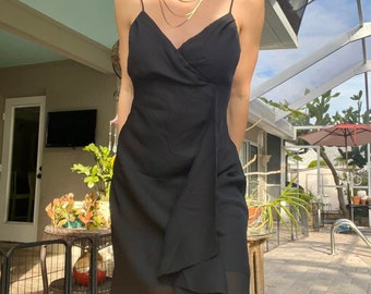 90s Jump Black Cocktail Dress