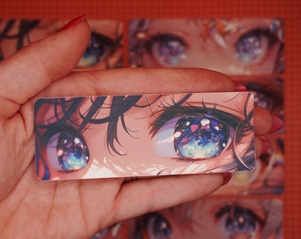 8 Designs Anime Eyes Gazer Sticker | Matte Vinyl Waterproof Sticker Die Cut Vinyl Stickers for Water Bottle Phone